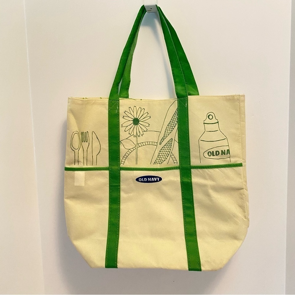 Old Navy Reusable Front Pocket Shopping Tote Bag